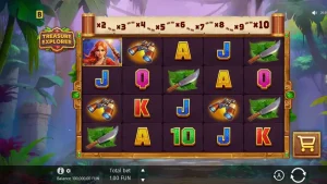 Pemandangan hutan Aztec dalam slot Treasure Explorer dari BGaming